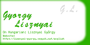gyorgy lisznyai business card