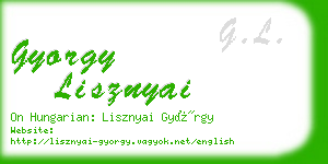 gyorgy lisznyai business card